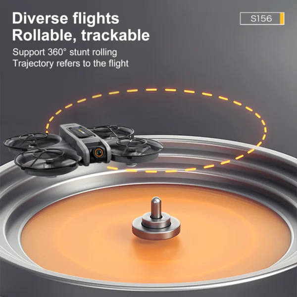 S7678356753a54c1ebd341a81453a1775m-1.webp S156 Dual-Camera All-Around Drone with Large Screen Control, 4.5-inch Display, Smart Obstacle Avoidance, Full-Enclosure Design,