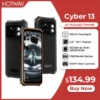 S78962c3fdb1440989226347c17c43a53s.webp HOTWAV Cyber 13 Rugged Phone 10800mAh Massive Battery 8GB 128GB Smartphone 150LM Flashlight 6.6'' HD+ 64MP Android 14 Cellphone