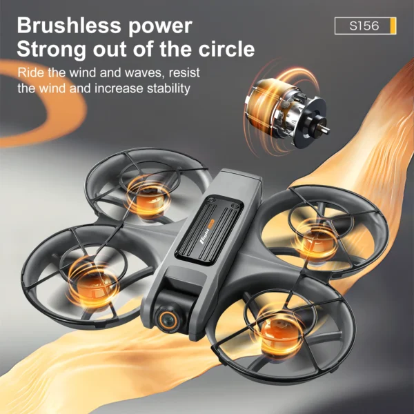 S798a840c20394667a0787694195519066.webp S156 Dual-Camera All-Around Drone with Large Screen Control, 4.5-inch Display, Smart Obstacle Avoidance, Full-Enclosure Design,
