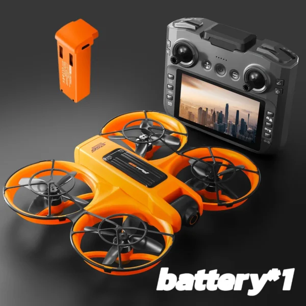 S7c26f4d332964f7890b1cf881ab0d6a6t-1.webp S156 Dual-Camera All-Around Drone with Large Screen Control, 4.5-inch Display, Smart Obstacle Avoidance, Full-Enclosure Design,