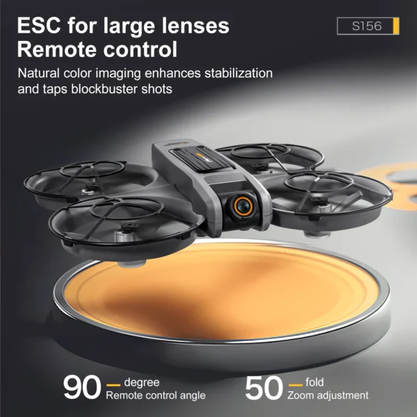 S7e937fa6af8a4acfa16326aee543dd42V.webp S156 Dual-Camera All-Around Drone with Large Screen Control, 4.5-inch Display, Smart Obstacle Avoidance, Full-Enclosure Design,