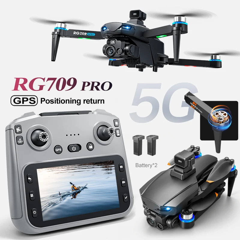 S7edb5a89fd0147d383f795c3e0122ae5w-1.webp Drone Professional GPS 8K HD Dual Camera RC Drones with Screen 5G WIFI Image Transmission FPV Aerial UAV Obstacle Avoidance Dron