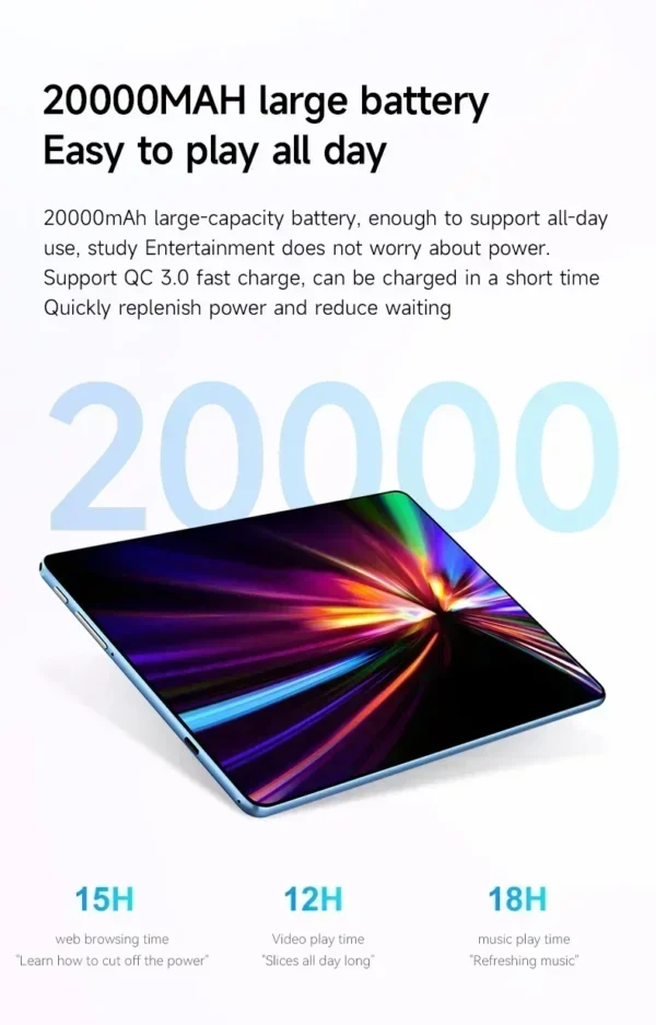 2025 NEW Pad 15 Pro Tablet Android 14 22GB+2TB 20000mAh Snapdragon 888 Original Tablets PC 5G Dual SIM Card WIFI HD 4K Mi Tab