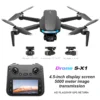 New S-X1 MAX GPS Drone Professional 4K Camera 3-axis gimbal Aerial FPV Brushless with Large Screen Remote Control Folding Dron