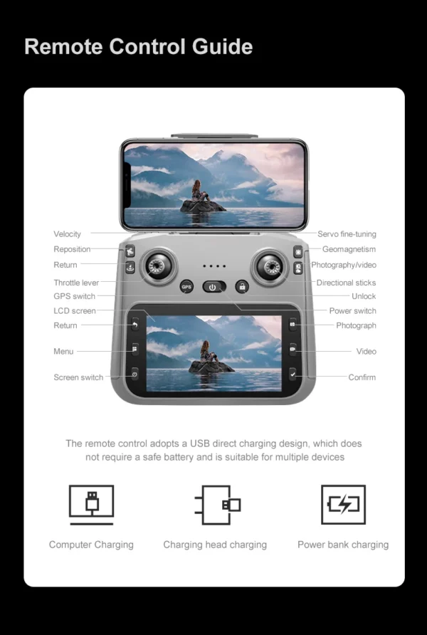 S85ea7f13deab4857888b0e4d8307687fU-1.webp Drone Professional GPS 8K HD Dual Camera RC Drones with Screen 5G WIFI Image Transmission FPV Aerial UAV Obstacle Avoidance Dron