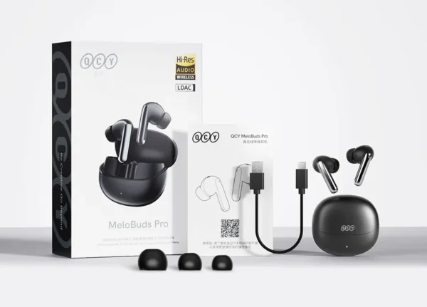 QCY MeloBuds Pro Adaptive Hybrid Active Noise Cancelling Wireless Earbuds 46dB Bluetooth 5.3 LDAC Hi-Res Audio 34H Earphones