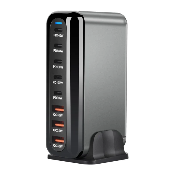 600W Gan Fast Charge 3.0 USB Type C Charger 8-Port 5C3A PD Mobile Tablet Fast Charger for Phone Convenient Carry