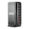 600W Gan Fast Charge 3.0 USB Type C Charger 8-Port 5C3A PD Mobile Tablet Fast Charger for Phone Convenient Carry