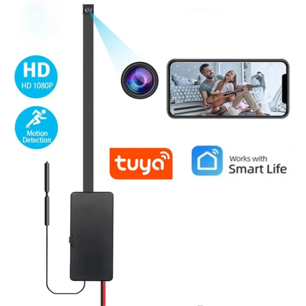 S9088d523f2944b58ba5482393750f19dN.webp Tuya Smart Mini Camera Full HD 1080P Wireless 2.4G Wifi DIY Camera Remote Viewing Automatic Alarm Home Office Security Camera