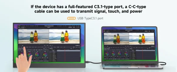 S9112f7dc3dfa4446ac38d8b9bf1cfde6n.webp UPERFECT 15.6 Inch Touch Portable Monitor Gaming 1920*1080P 300cd/m2 Extended Pc Display For TV Laptop Second Screen XBox PS4/ 5
