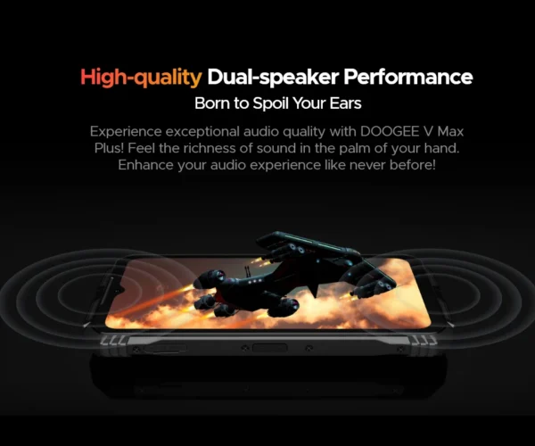 DOOGEE V Max Plus 5G Rugged Phone 6.58" Dimensity 7050 16GB+512GB 200MP Camera 22000mAh Large Battery Lighting Effect Phone