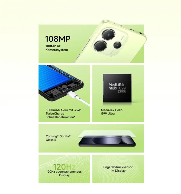 Global Version Xiaomi Redmi Note 14 4G Smartphone 6.67" 120Hz Display MediaTek Helio G99-Ultra 108MP AI Camera 5500mAh Battery