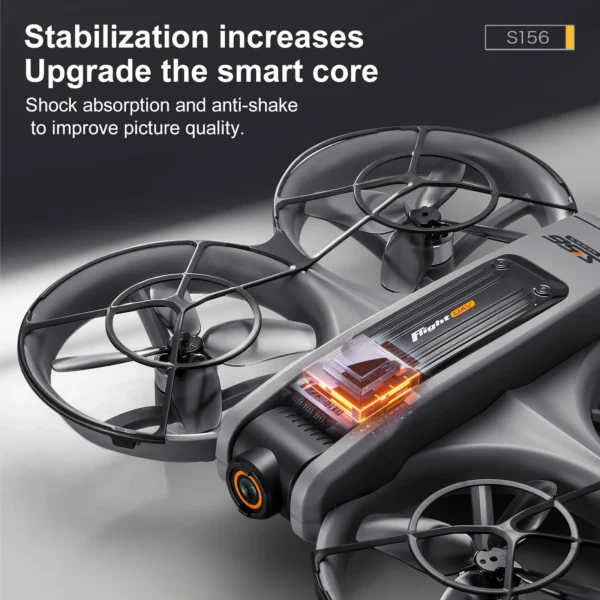 S9c7ede5c283c460398ee752629b25a13U.webp S156 Dual-Camera All-Around Drone with Large Screen Control, 4.5-inch Display, Smart Obstacle Avoidance, Full-Enclosure Design,