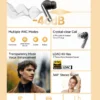 QCY MeloBuds Pro Adaptive Hybrid Active Noise Cancelling Wireless Earbuds 46dB Bluetooth 5.3 LDAC Hi-Res Audio 34H Earphones