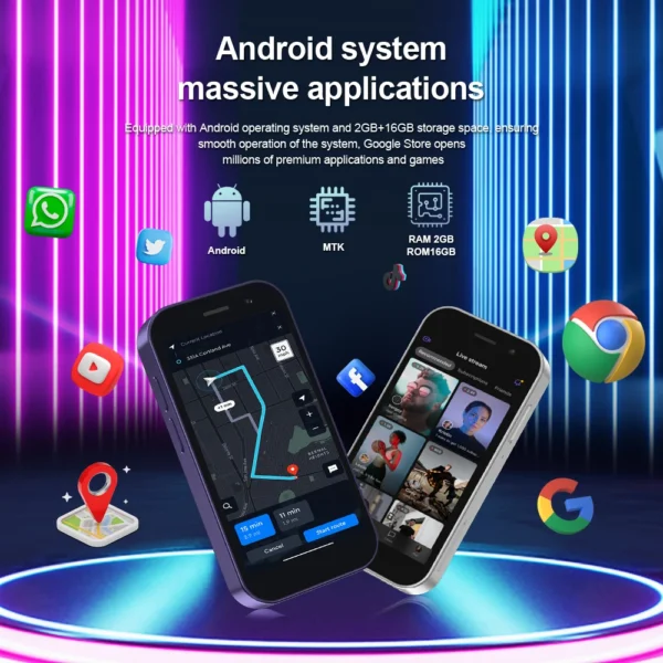 Sa0122161a2494b758f366461439ad963C.webp 2025 New SERVO KING8000 Mini Smartphone Android 4G LTE Global GPS 3" Display 5MP Camera WIFI Small Mobile Phones 2000mAh Battery