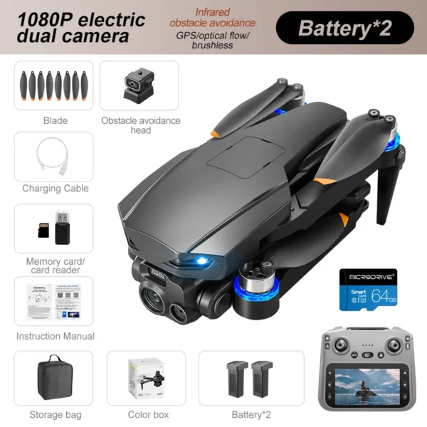 Sa1744593f91d4a5aa5546d7a863e9191i-2.webp Drone Professional GPS 8K HD Dual Camera RC Drones with Screen 5G WIFI Image Transmission FPV Aerial UAV Obstacle Avoidance Dron