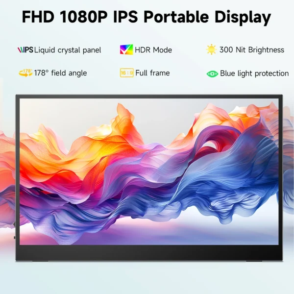 Sa2c229c801724a21b8fa5a1fb4586a87u.webp UPERFECT 15.6 Inch Touch Portable Monitor Gaming 1920*1080P 300cd/m2 Extended Pc Display For TV Laptop Second Screen XBox PS4/ 5