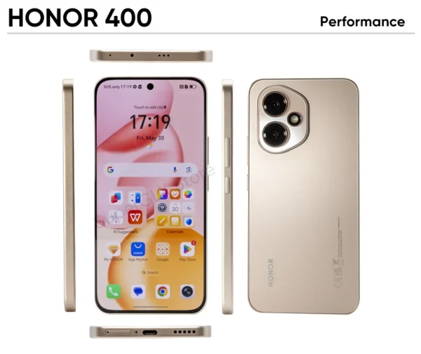 Sa57f3ff391b9480d9e75329b02266d43H.webp Original HONOR 400 Global Version 5G Smartphone 6.55" 120Hz AMOLED Display Snapdragon 7 Gen 3 200MP 6000mAh 80W SuperCharge NFC
