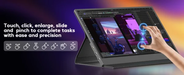 Sa5c62fe0670f47edb727f4ca669d6628r.webp UPERFECT 15.6 Inch Touch Portable Monitor Gaming 1920*1080P 300cd/m2 Extended Pc Display For TV Laptop Second Screen XBox PS4/ 5