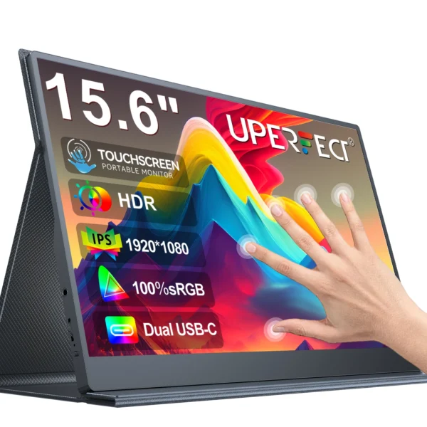 Sb989d73d440849229364224afdbd4d69l.webp UPERFECT 15.6 Inch Touch Portable Monitor Gaming 1920*1080P 300cd/m2 Extended Pc Display For TV Laptop Second Screen XBox PS4/ 5