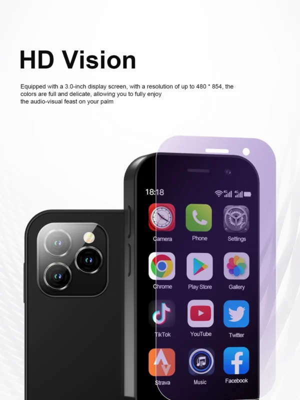 Sba5cbbc5242f4171b39f5ea573c457dbM.webp 2025 New SERVO KING8000 Mini Smartphone Android 4G LTE Global GPS 3" Display 5MP Camera WIFI Small Mobile Phones 2000mAh Battery