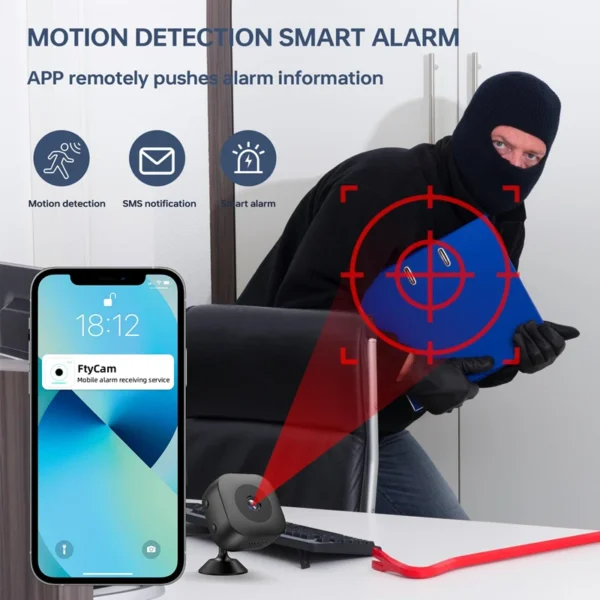 Sbde29c39fedc417b9c978aaf3461a17e0.webp Xiaomi Mini 4K HD Camera WiFi Wireless Monitoring Security Protection Remote Monitor Camcorders Video Surveillance Smart Home