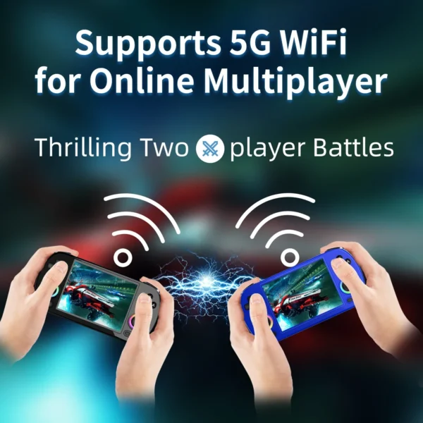 Sc05da64ff1134782a651e49c80a4f702W.webp ANBERNIC RG40XX H Handheld Game Console 4'' Screen Linux System Joystick RGB Lighting Effect RG40XXH Video Player Trimui Console