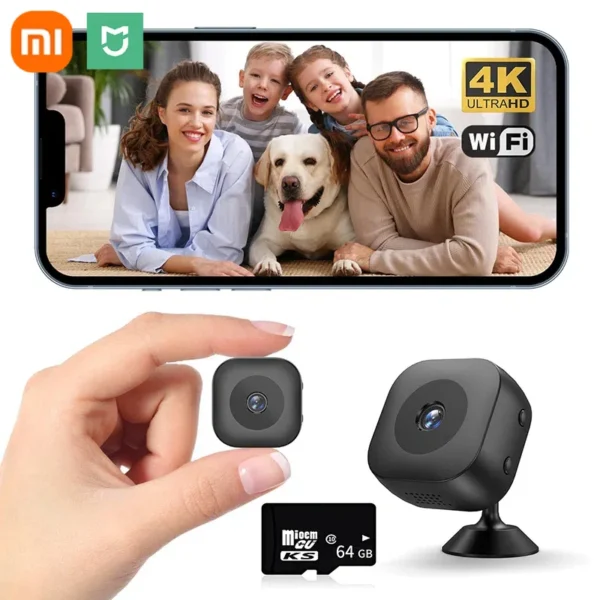 Sc28a81f941374af6973de8f1181612d1f.webp Xiaomi Mini 4K HD Camera WiFi Wireless Monitoring Security Protection Remote Monitor Camcorders Video Surveillance Smart Home