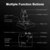 Sc8b997aef1c241df8981b535e1b1e4e5b.webp PXN 2119 PRO Flight Simulator Gamepad Vibration Controller Joystick for PC/Desktop PS4 Flight Joystick Game Controller