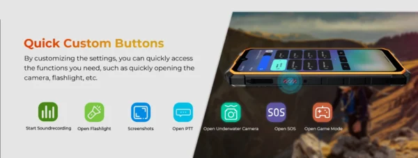 Sd2a7a57e52c84e57878748f9e2a97c11H.webp HOTWAV Cyber 13 Rugged Phone 10800mAh Massive Battery 8GB 128GB Smartphone 150LM Flashlight 6.6'' HD+ 64MP Android 14 Cellphone