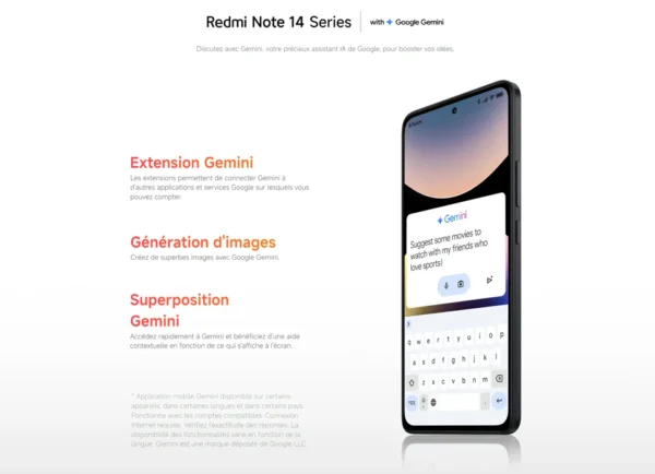 Sd9a47bec7b9c40769e3d231f572a3049W.webp Xiaomi Redmi Note 14 5G, NFC, smartphone, MediaTek Dimensity 7025-Ultra, screen AMOLED, inches, 120Hz, Al 108 MP camera system with OlS,Charger Not Included