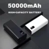 Se85b2d49b2c44be8828734906a4d4842H.webp Travel Power Bank 50000mAh With 5 Outputs & 2 input High Capacity External Battery Bank for iPhone Samsung Galaxy