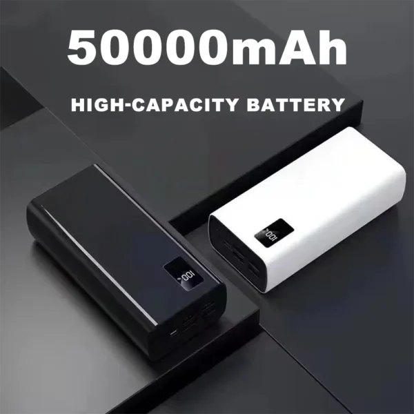 Se85b2d49b2c44be8828734906a4d4842H.webp Travel Power Bank 50000mAh With 5 Outputs & 2 input High Capacity External Battery Bank for iPhone Samsung Galaxy