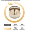 QCY MeloBuds Pro Adaptive Hybrid Active Noise Cancelling Wireless Earbuds 46dB Bluetooth 5.3 LDAC Hi-Res Audio 34H Earphones