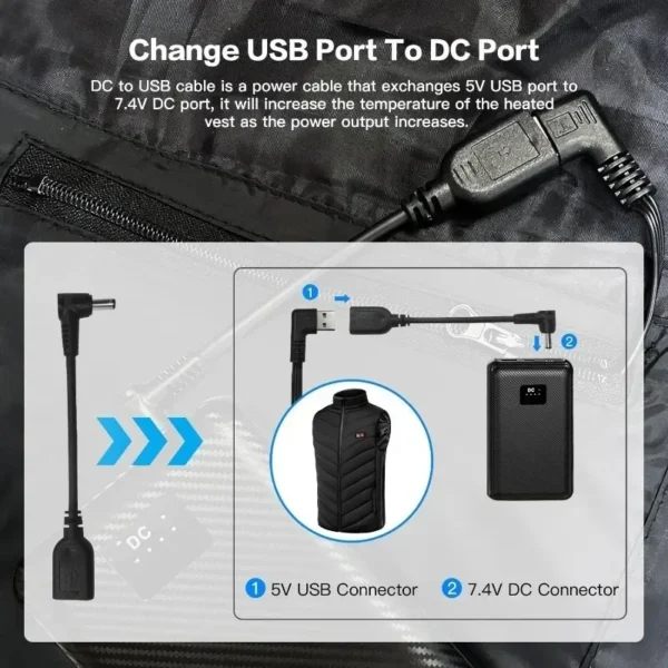 Powerbank 30000mAh Portable Heating Mobile Power Supply for Heating Vest Jacket Gloves Electric Heating Equipment DC Power Bank