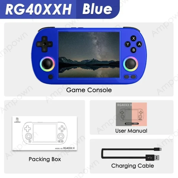 Seb906e4d97a44d839370e8c7ddd5fa8fc.webp ANBERNIC RG40XX H Handheld Game Console 4'' Screen Linux System Joystick RGB Lighting Effect RG40XXH Video Player Trimui Console