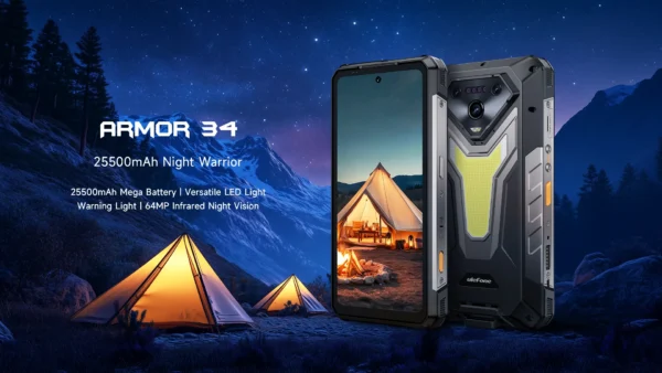 Secee6cfbd8d34f13b2466faf4193ada8I.webp 【World Premiere】Ulefone Armor 34 5G AI Rugged Phone 25500mAh Up to 32GB+512GB 120Hz 6.95" NFC Android 15 Smartphon