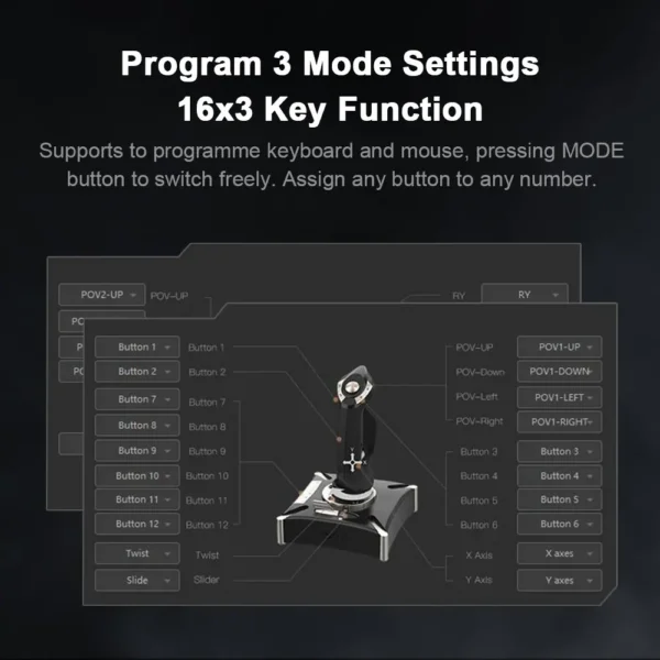 Secf0ceba6d544ae7a24ab9b6e571c3938.webp PXN 2119 PRO Flight Simulator Gamepad Vibration Controller Joystick for PC/Desktop PS4 Flight Joystick Game Controller