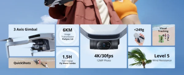 Sf055301ed3024cccbb6d5f040b757ea8Y.webp Potensic 3-Axis Gimbal 4K GPS Drones Under 249g Max 6-KM for Adults and Beginners ATOM
