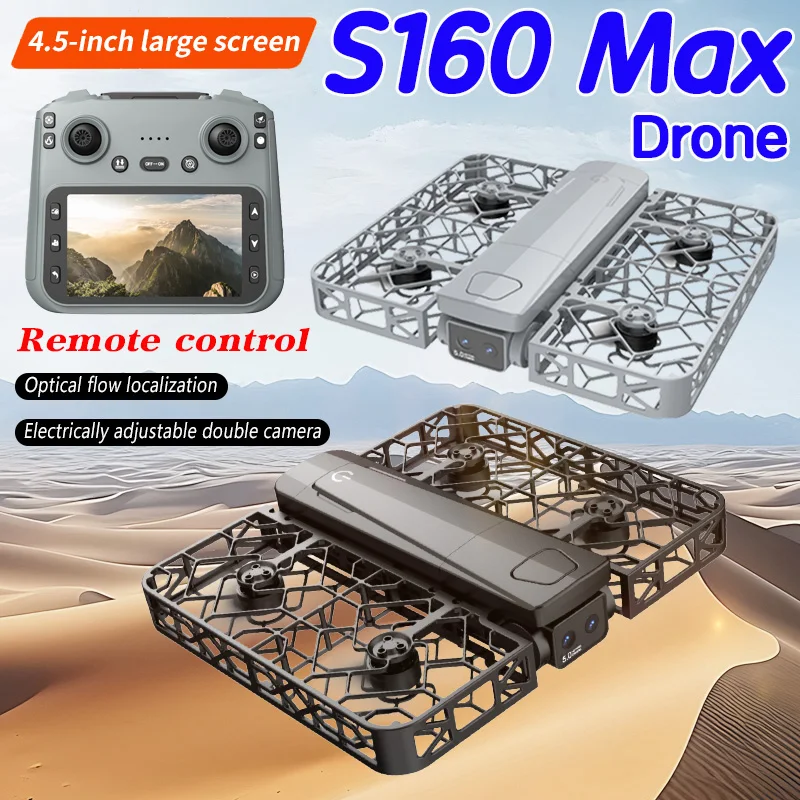 S161Max Drone 8K Professional Dual Camera Brushless Motor Optical Flow Hovering Folding Quadcopter S161 Max 4K RC Dron Toys