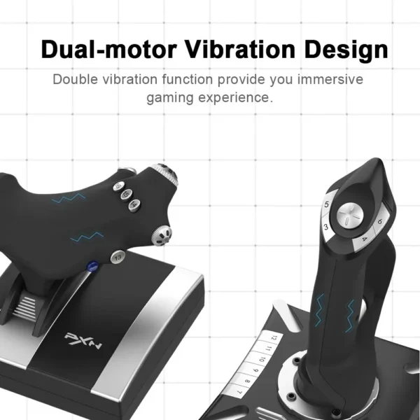 Sfe6c853b820f4c14ae6b9df884e74e1fh.webp PXN 2119 PRO Flight Simulator Gamepad Vibration Controller Joystick for PC/Desktop PS4 Flight Joystick Game Controller