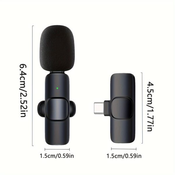 Professional Wireless Microphone for Smartphones, Laptops, Omnidirectional Condenser Recording Microphone for Interviews, Video Podcasts, Vlogging - Christmas Gifts