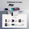 1720169536556-f79aaa321a864fd293624fcffde5d0f0-goods-1.jpeg Portable Charger Power Bank 30000mAh Dual USB Power Bank Output Interface, 22.5w Fast Charger Portable Charger, Exquisite and Compact, Compatible with Smartphones and All USB Devices (Black)