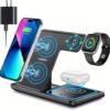[3-in-1 Wireless Rapid Charger] 3-in-1 Foldable Wireless Rapid Charger - Wireless Charger for Smartphones, Watches, and Headphones