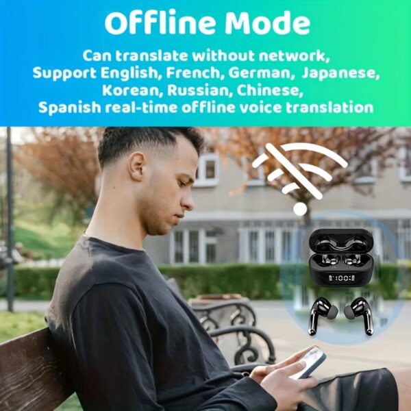 1b01d0d9-c0eb-4cab-b498-92168307972a.jpg HASHZHE Wireless Earbuds with AI Translation for 144 Languages, Active Noise Cancellation, Sleep Aid, 40H Battery, Pure Cobalt Cell, High-Fidelity Copper Ring Speaker, Touch Control for Music, Call Control & Compatible with Smartphones