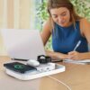 Wireless Charging Station Master - Fast Charging, Multifunctional, LED Desk Lamp, Night Light, USB Port, Clock Stand, Compatible with iPhone, Samsung, and All Smartphones - Space-Saving, Easy to Use, and Stylish