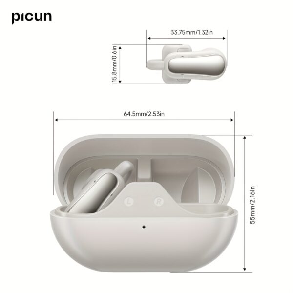 Picun W3 Wireless Earbuds with Active Noise Cancellation, EQ App Control, 60H Playtime, Immersive Spatial Audio, Wireless V5.4, Touch Control, Type-C Charging, Compatible with Smartphones/Tablets/Laptops - Incl. Protective Case