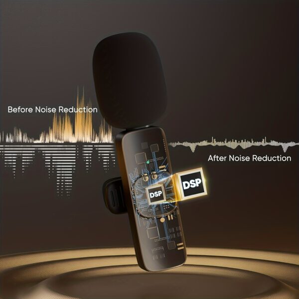 Professional Wireless Microphone for Smartphones, Laptops, Omnidirectional Condenser Recording Microphone for Interviews, Video Podcasts, Vlogging - Christmas Gifts