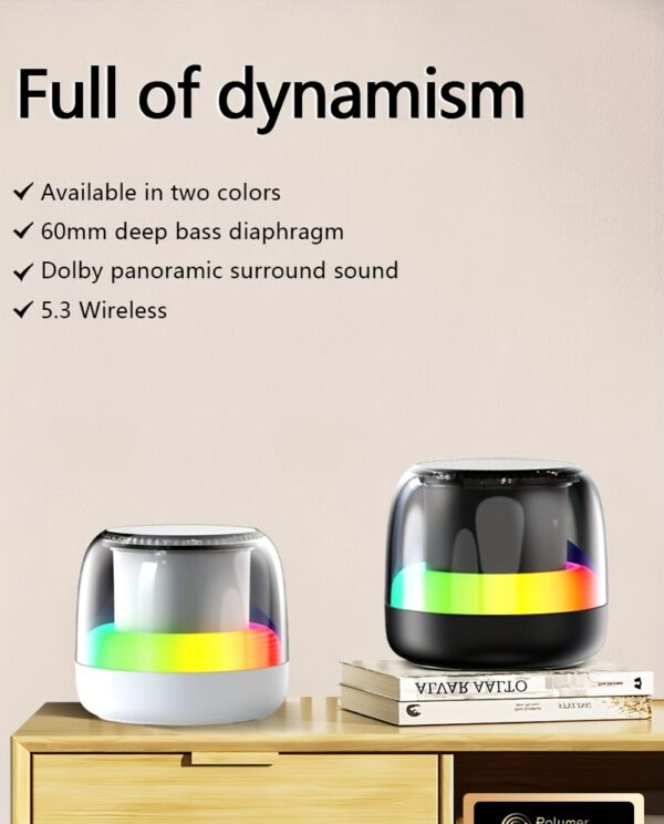 3150d338-c7d6-4175-8853-50cb5f286bd9.jpg Wireless stereo speaker, wireless surround sound subwoofer speaker, rich bass, LED lighting, button controlled USB rechargeable, very suitable for computers, smartphones, tablets, and homes