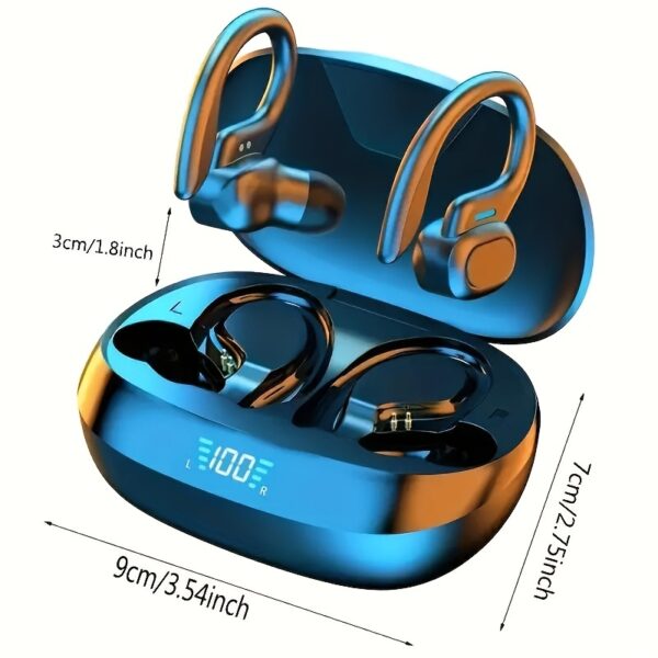 Wireless Earbuds with Touch Control, Volume Control, Condenser Mic, Type-C Charging, 300mAh Lithium Polymer Battery, USB Charged, ≤36V, 0.05-0.5W Power, Open-Back Earphones for Android/iOS Smartphones, with No Quick Charge, No Charger Included